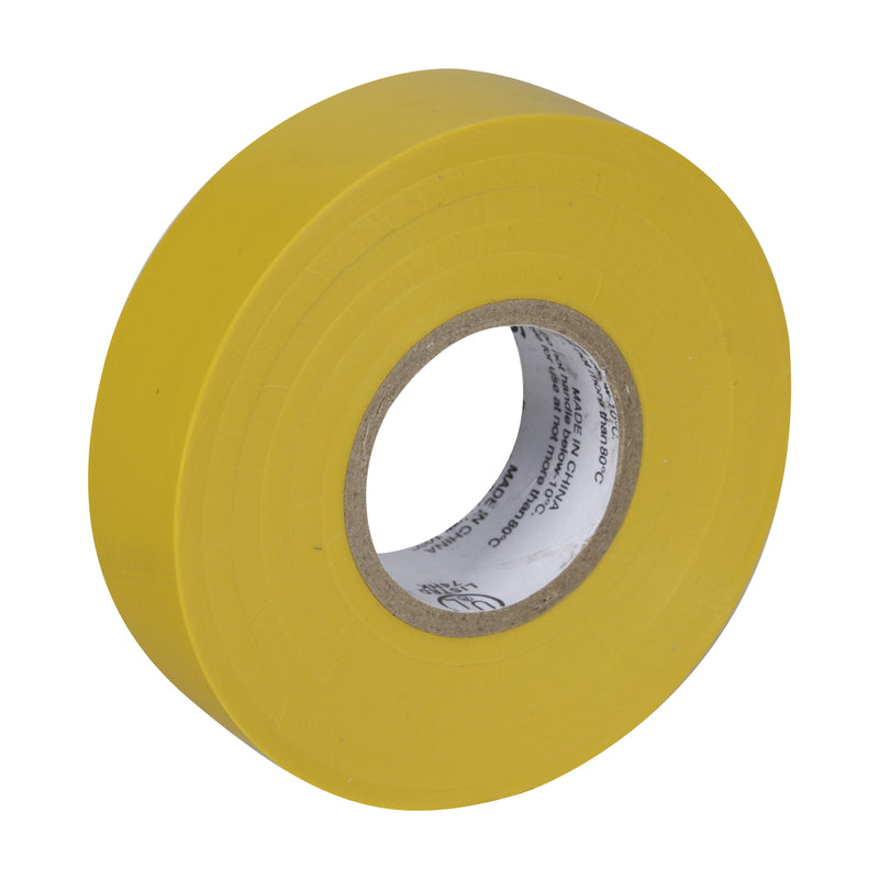 Duck Professional Grade 3/4 in. W X 66 ft. L Yellow Vinyl Electrical Tape, Pack of 12