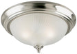 Westinghouse 6430500 Flush Mount Ceiling Fixture, Brushed Nickel Fixture, Frosted Swirl Shade, 2-Lamp