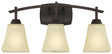 Westinghouse 63075 Indoor Wall Fixture, 60 W, 3-Lamp, Oil-Rubbed Bronze Fixture