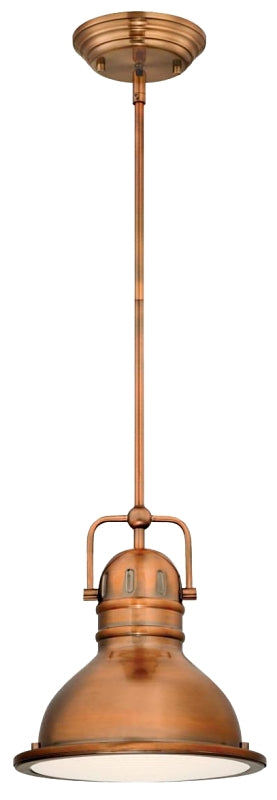 Westinghouse 63084A Mini Pendant Light, 120 V, 1-Lamp, LED Lamp, 800 Lumens, Metal Fixture, Frosted Shade Type