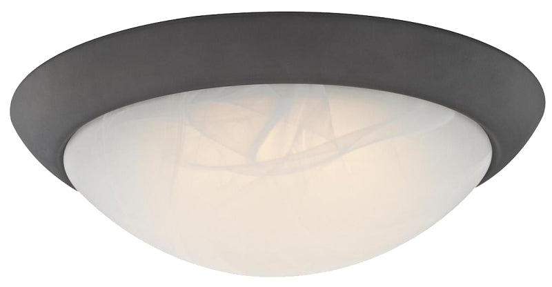 Westinghouse 6308900 Ceiling Light Fixture, Oil-Rubbed Bronze Fixture, Alabaster Shade, White Shade, 120 V, 15 W