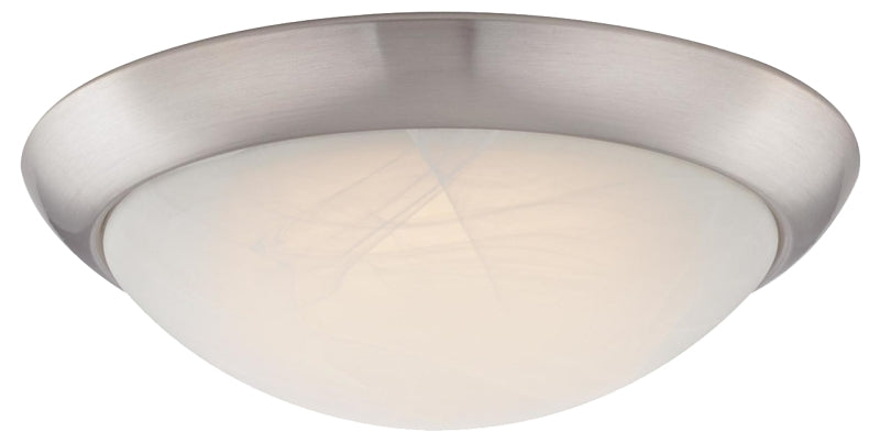 Westinghouse 6308800 Ceiling Light Fixture, Brushed Nickel Fixture, Alabaster Shade, White Shade, 120 V, 15 W, 1-Lamp
