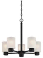 Westinghouse Sylvester Series 63538 Indoor Chandelier, 300 W, 5-Lamp, Incandescent Lamp, Oil-Rubbed Bronze Fixture