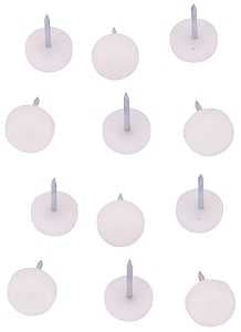 ProSource FE-S513-PS Furniture Glide, Plastic, White, White, 5/8 x 5/8 x 15/16 in Dimensions