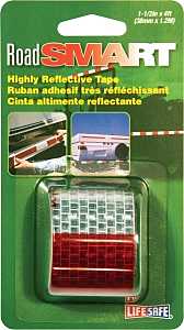 Incom RE800 Reflective Tape, 4 ft L, 1-1/2 in W, Red/Silver