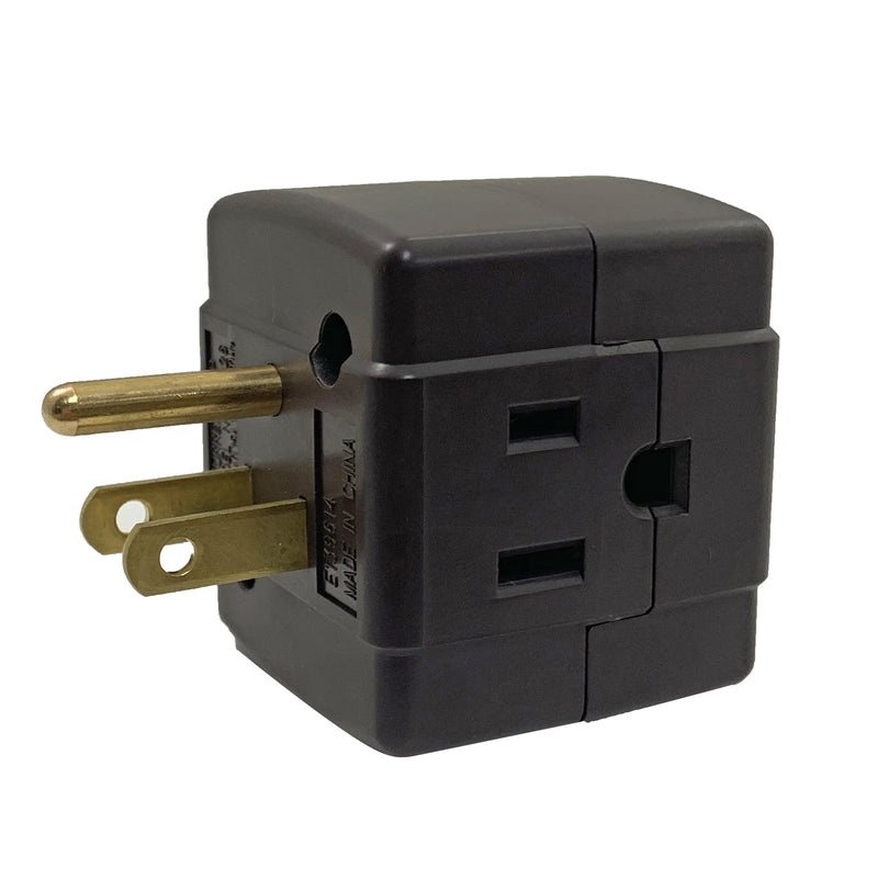 Ace Grounded 3 outlets Adapter 1 pk, Pack of 10
