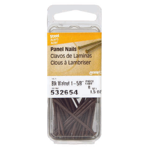 HILLMAN 1-5/8 in. Panel Steel Nail Large Head, Pack of 6
