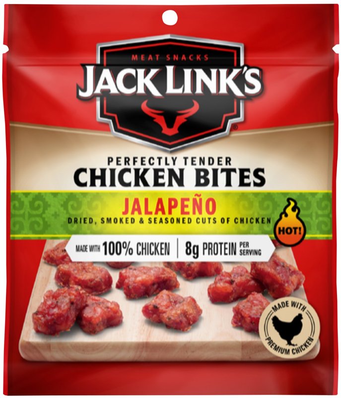 Jack Link's 10000038811 Chicken Tender Bites, Jalapeno, 2.85 oz, Pack of 12