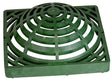 NDS 1280 Atrium Grate, 11-3/4 in L, 11-3/4 in W, Square, 3/8 in Grate Opening, HDPE, Green