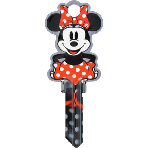 HILLMAN Disney Minnie House/Padlock Universal Key Blank KW1/10 Double, Pack of 5