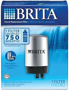 Brita 42617 Water Filter, 2 in Dia x 4-1/4 in L Dimensions, 100 gal