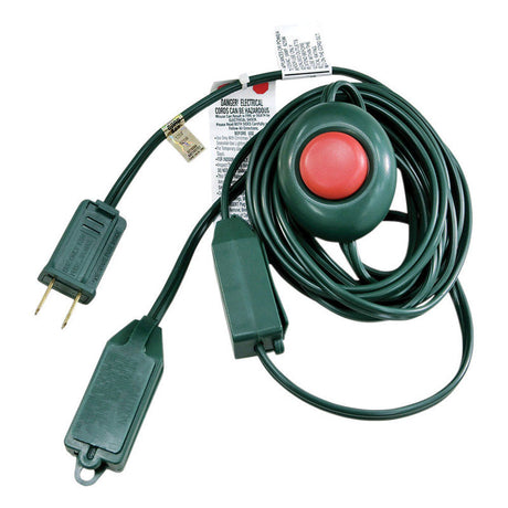 Ace Indoor 15 ft. L Green Extension Cord with Switch