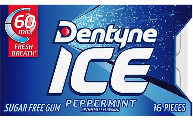Dentyne 784575 Ice Sugar-Free Gum, Peppermint, 9 Pack, Pack of 9