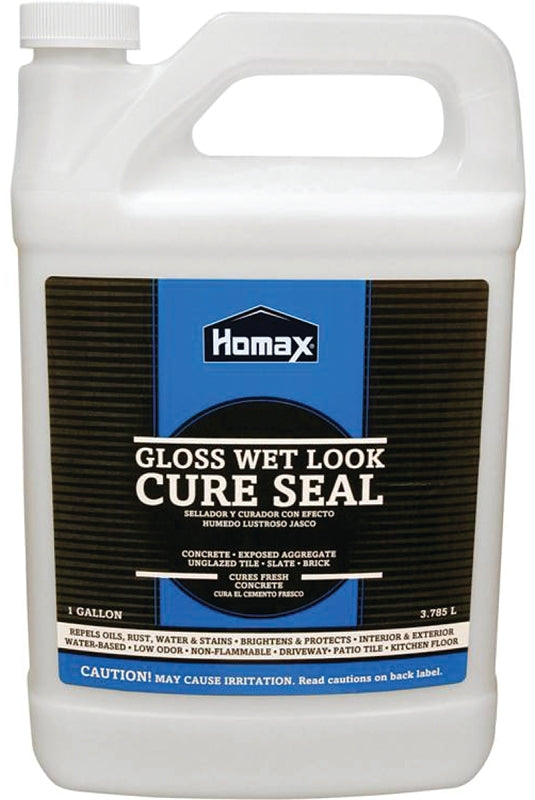 Homax 613 Wet Look Cure Seal, Clear, Viscous Liquid, 1 gal Can, Pack of 4