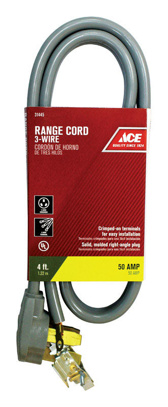 Ace 6/2, 8/1 SRDT 4 ft. L Range Cord 3 Wire