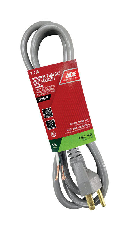 Ace 16/3 SJT 125 V 6 ft. L Appliance Cord