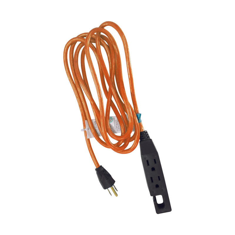 Ace Indoor 25 ft. L Orange Triple Outlet Cord 16/3 SJT