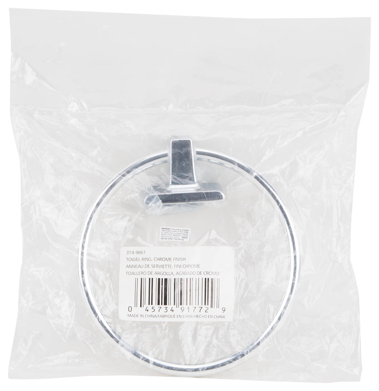 Boston Harbor L760-26-03 Towel Ring, 6 in Dia Ring, Wall Mounting