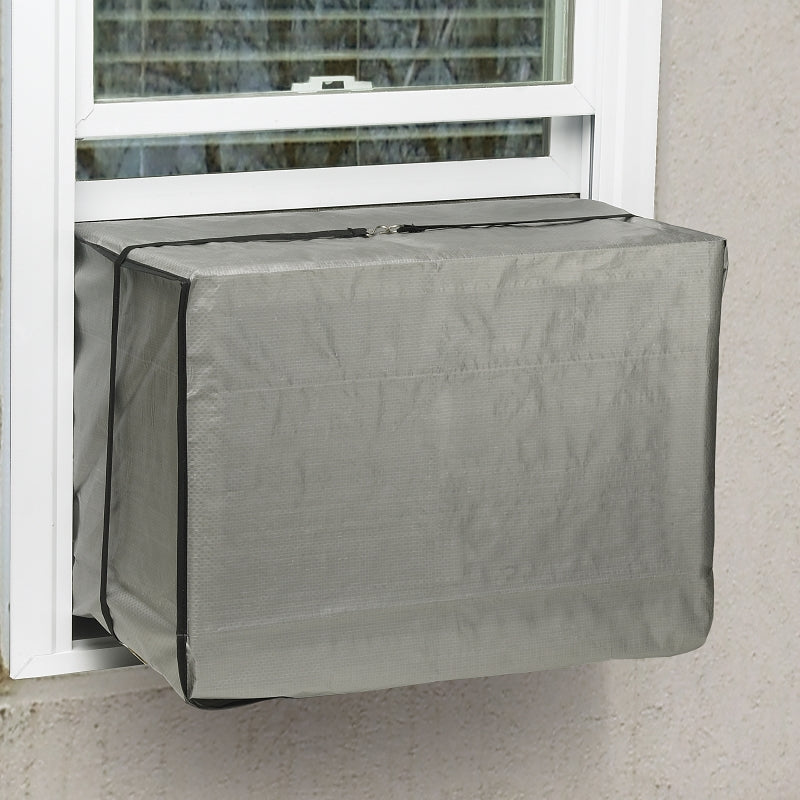 Frost King AC5H Window Air Conditioner Cover, 28 in L, 28 in W, 6 mil Thick Material, Polyethylene, Gray