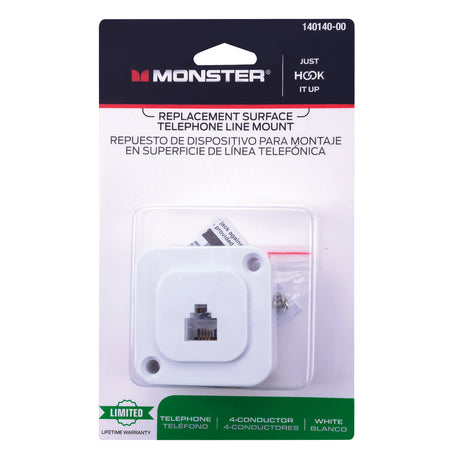 Monster Just Hook It Up 1-Jack Phone Jack Surface-Mount