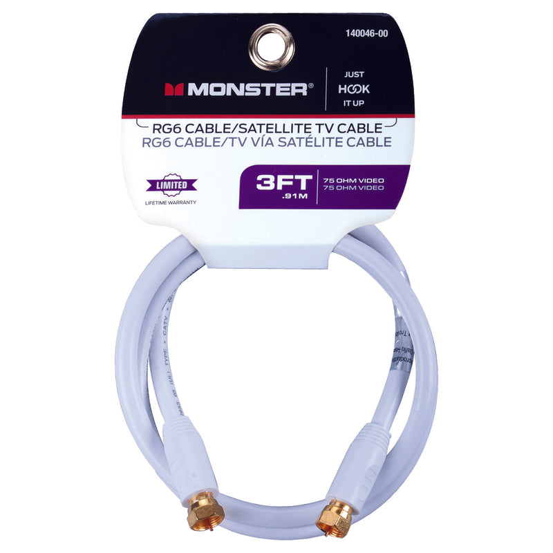 Monster Just Hook It Up 3 ft. Video Coaxial Cable