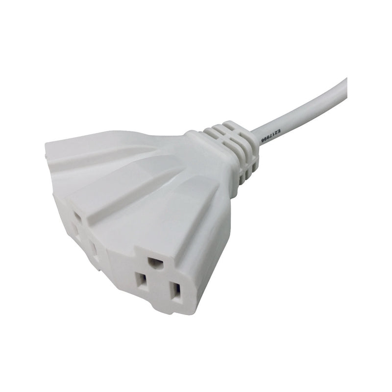 Ace Outdoor 50 ft. L White Triple Outlet Cord 16/3 SJTW