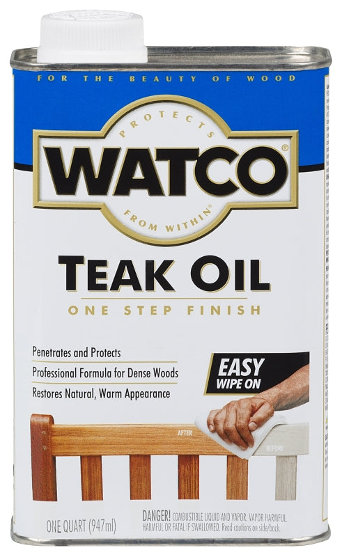 WATCO A67141 Teak Oil, Liquid, 1 qt Can