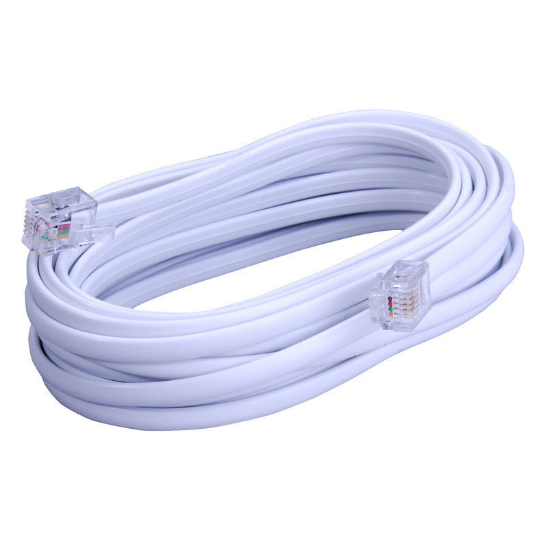 Monster Just Hook It Up 2 ft. L White Modular Telephone Line Cable, Pack of 6