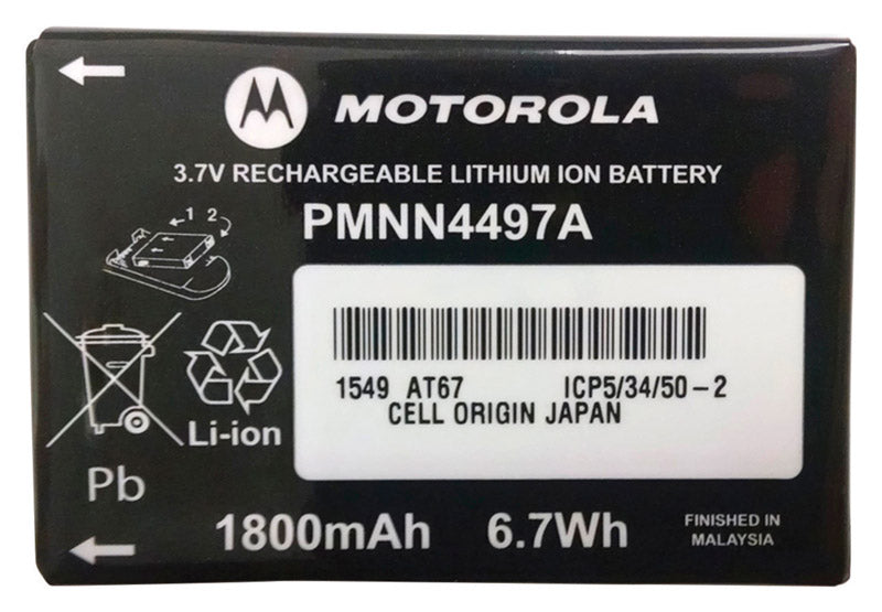 Motorola Lithium Ion 3.65-Volt 3.7 V 1800 mAh Rechargeable Battery PMNN4497 1 pk