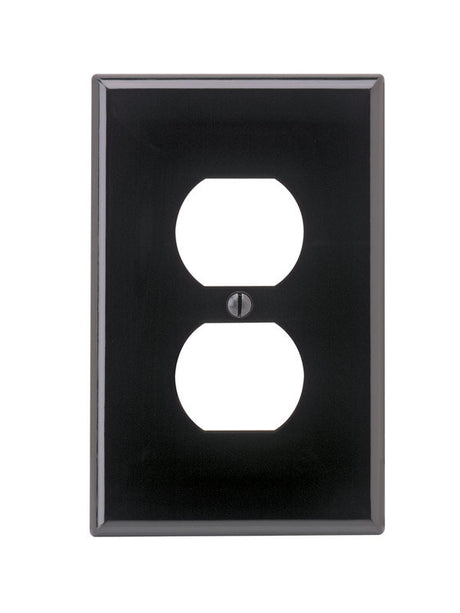 Leviton Black 1 gang Nylon Duplex Wall Plate 1 pk