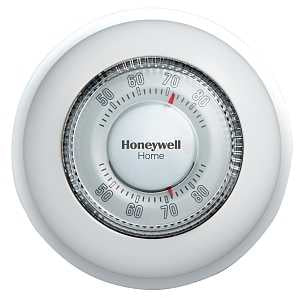 Honeywell CT87K Non-Programmable Thermostat, 50 deg F, 24 V