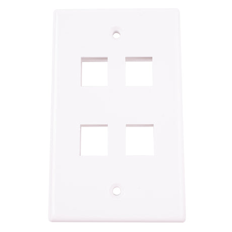 Monster Just Hook It Up White 4 gang Plastic Keystone Wall Plate 1 pk
