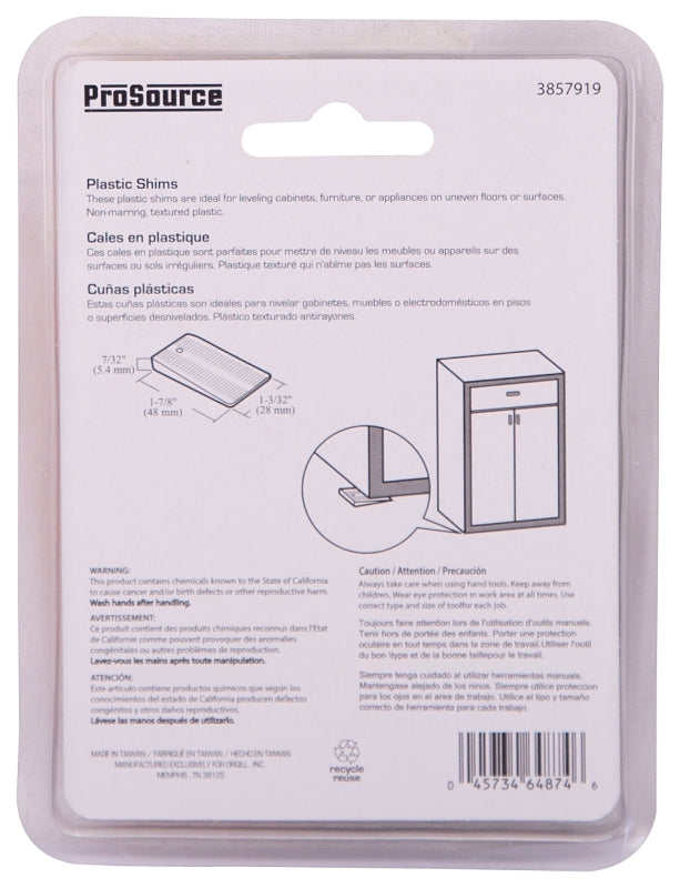 ProSource FE-50218-PS Furniture Pad, Felt Cloth, Brown, 1 x 1 in Dia, 1 in W, 5/64 in Thick, Square