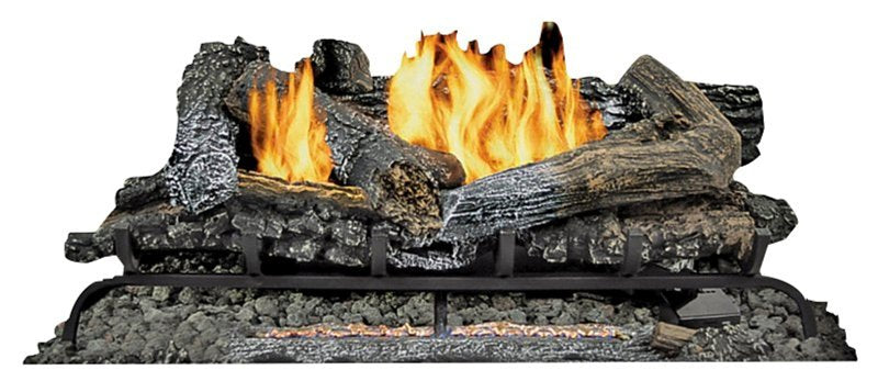 Kozy World GLD2465R Vent-Free Fireplace Log Set with Remote, 13 in L, 24 in W