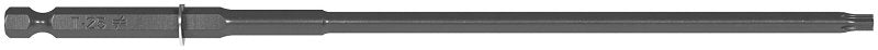 QuikDrive Project Pro BITPPTX25 Driver Bit with Mandrel, T-25 Drive, 6-Lobe Drive, 1/4 in Shank, Round Shank, 7 in L, Pack of 10