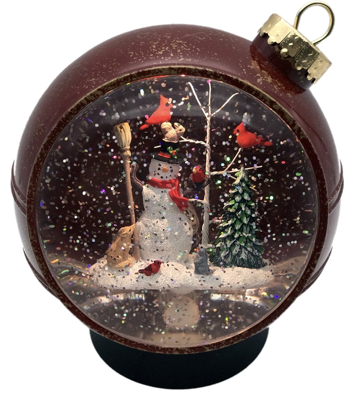 Hometown Holidays 21703 Christmas Ornament, 6 in H, Christmas Scene, Acrylic, Red, Pack of 6