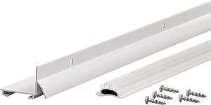 M-D DB001 Series 81935 Door Bottom with Drip Cap, White, 36 in L, 1-1/4 in W, 1-1/4 in H, Aluminum