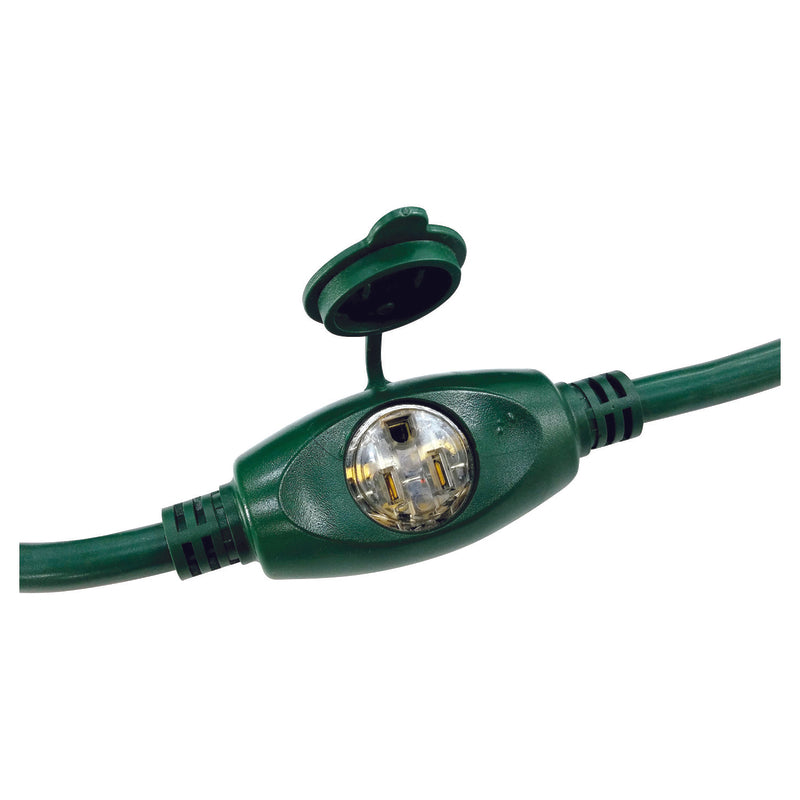 Ace Outdoor 25 ft. L Green Triple Outlet Cord 14/3 STW