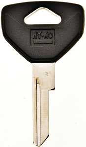 Hy-Ko 12005Y153 Key Blank, Brass/Plastic, Nickel, For: Chrysler, Dodge, Eagle, Jeep, Plymouth Vehicles, Y153 Key Number, Pack of 5