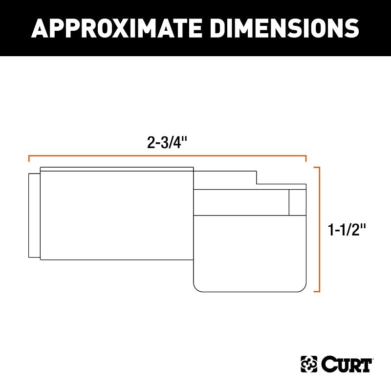 Curt 57621 Electrical Adapter, Plastic, For: 6-Way Round Vehicle Socket to Fit 4-Way Flat Trailer Plugs