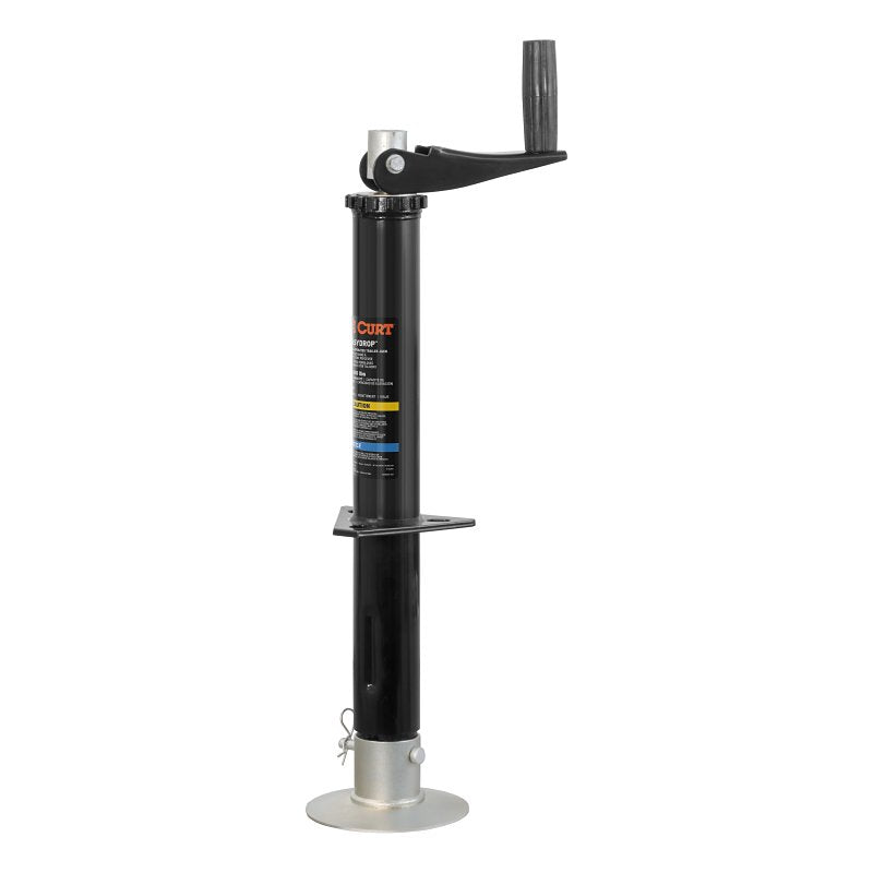 CURT Quick Drop 733926 Tongue Jack, 2000 lb Lifting, 14 in Max Lift H, 5 in OAH