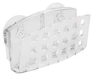 iDESIGN 25300 Sponge Holder, 1-3/4 in L, 4-1/2 in W, 2 in H, Plastic, Clear, Pack of 4