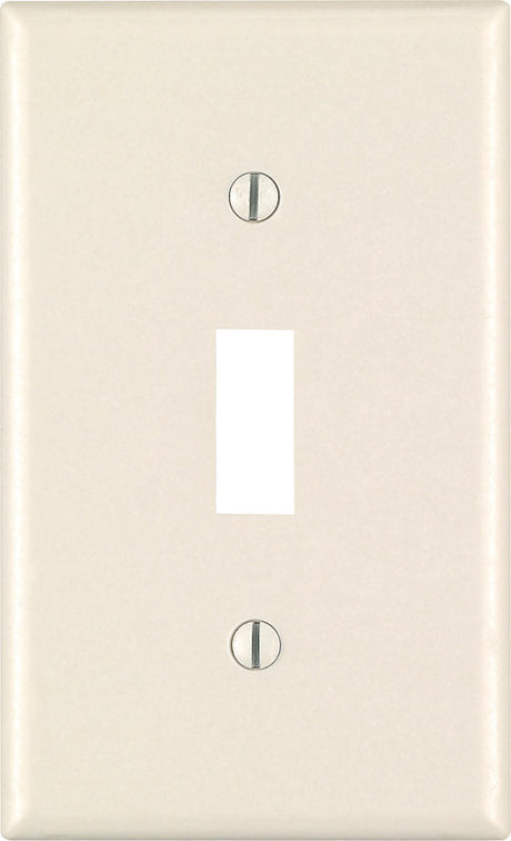 Leviton Almond 1 gang Plastic Toggle Wall Plate 1 pk