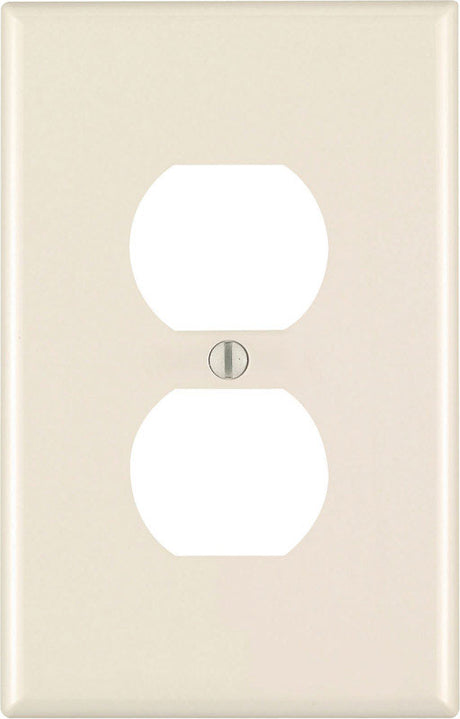 Leviton Almond 1 gang Plastic Duplex Wall Plate 1 pk