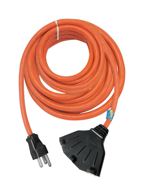 Ace Indoor or Outdoor 50 ft. L Orange Triple Outlet Cord 12/3 STW
