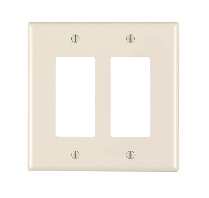 Leviton Decora Light Almond 2 gang Nylon Duplex Wall Plate 1 pk
