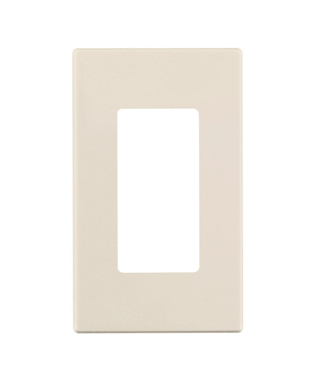 Leviton Almond 1 gang Polycarbonate Decorator Wall Plate 1 pk