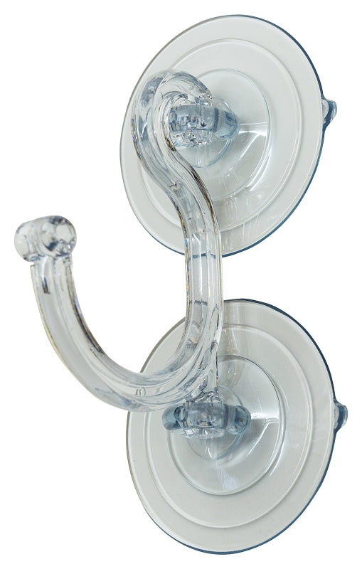 Adams 5750-86-5034 Heavy-Duty Suction Cup Hook, Polycarbonate, Clear, Pack of 6
