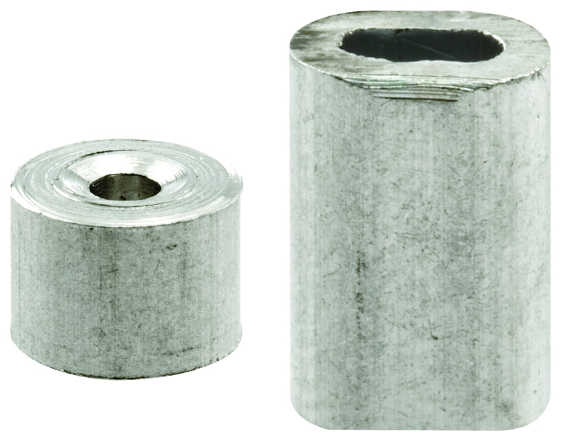 Prime-Line GD 12149 Cable Ferrule and Stop, 1/16 in Dia Dimensions, Aluminum