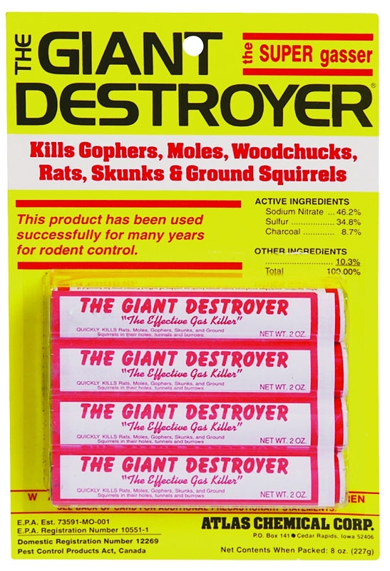 Atlas Chemical 00333 Giant Destroyer, Pack of 12